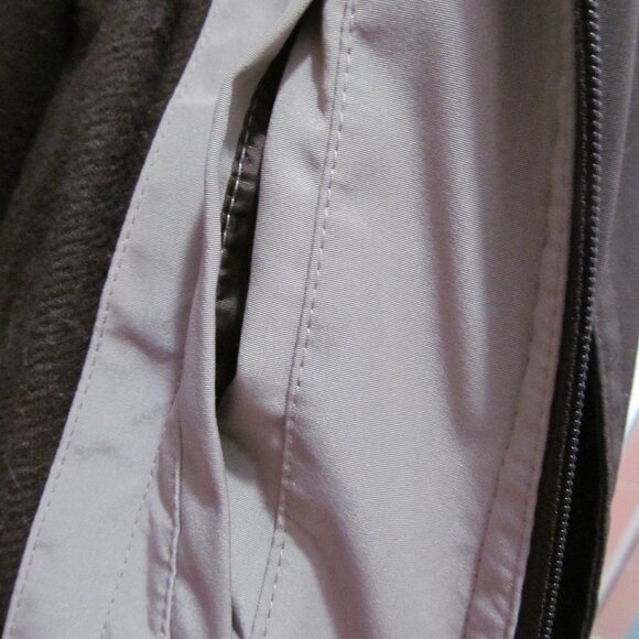 Gallery Womens Coat ~ Zip Out Liner ~ Snap Front ~ Brown & Mushroom Taupe Sz 1X - Picture 9 of 16